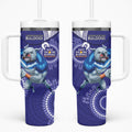NRL Bulldogs NAIDOC Week Tumbler With Handle Keep The Fire Burning Indigenous Art