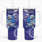 NRL Bulldogs NAIDOC Week Tumbler With Handle Keep The Fire Burning Indigenous Art