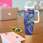 NRL Bulldogs NAIDOC Week Tumbler With Handle Keep The Fire Burning Indigenous Art