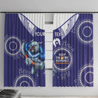 Custom NRL Bulldogs NAIDOC Week Window Curtain Keep The Fire Burning Indigenous Art