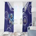 Custom NRL Bulldogs NAIDOC Week Window Curtain Keep The Fire Burning Indigenous Art