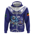 Custom NRL Bulldogs NAIDOC Week Zip Hoodie Keep The Fire Burning Indigenous Art