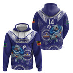 Custom NRL Bulldogs NAIDOC Week Zip Hoodie Keep The Fire Burning Indigenous Art
