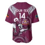 Custom NRL Sea Eagles NAIDOC Week Baseball Jersey Keep The Fire Burning Indigenous Art