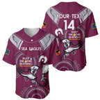 Custom NRL Sea Eagles NAIDOC Week Baseball Jersey Keep The Fire Burning Indigenous Art