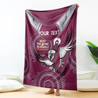 Custom NRL Sea Eagles NAIDOC Week Blanket Keep The Fire Burning Indigenous Art