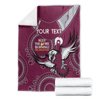 Custom NRL Sea Eagles NAIDOC Week Blanket Keep The Fire Burning Indigenous Art