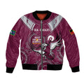 Custom NRL Sea Eagles NAIDOC Week Bomber Jacket Keep The Fire Burning Indigenous Art