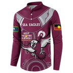 Custom NRL Sea Eagles NAIDOC Week Button Sweatshirt Keep The Fire Burning Indigenous Art