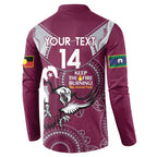 Custom NRL Sea Eagles NAIDOC Week Button Sweatshirt Keep The Fire Burning Indigenous Art