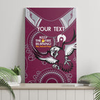 Custom NRL Sea Eagles NAIDOC Week Canvas Wall Art Keep The Fire Burning Indigenous Art
