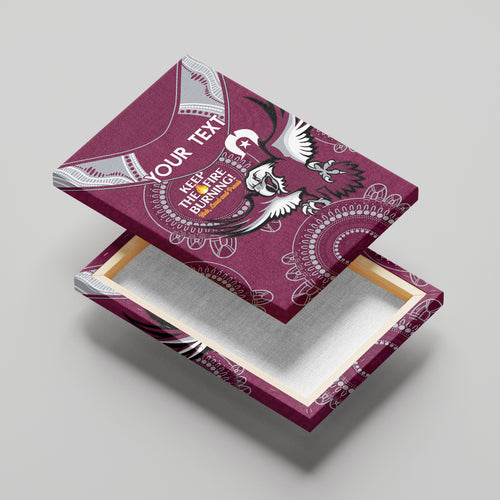 Custom NRL Sea Eagles NAIDOC Week Canvas Wall Art Keep The Fire Burning Indigenous Art
