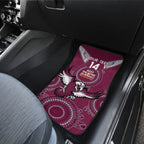 Custom NRL Sea Eagles NAIDOC Week Car Mats Keep The Fire Burning Indigenous Art