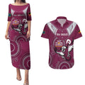 Custom NRL Sea Eagles NAIDOC Week Couples Matching Puletasi and Hawaiian Shirt Keep The Fire Burning Indigenous Art