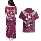 Custom NRL Sea Eagles NAIDOC Week Couples Matching Puletasi and Hawaiian Shirt Keep The Fire Burning Indigenous Art