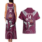 Custom NRL Sea Eagles NAIDOC Week Couples Matching Tank Maxi Dress and Hawaiian Shirt Keep The Fire Burning Indigenous Art