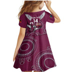 Custom NRL Sea Eagles NAIDOC Week Family Matching Mermaid Dress and Hawaiian Shirt Keep The Fire Burning Indigenous Art
