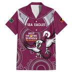 Custom NRL Sea Eagles NAIDOC Week Family Matching Mermaid Dress and Hawaiian Shirt Keep The Fire Burning Indigenous Art
