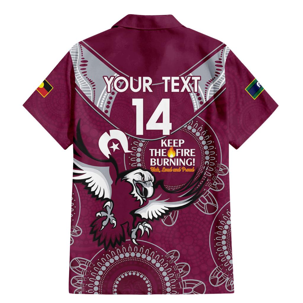 Custom NRL Sea Eagles NAIDOC Week Family Matching Mermaid Dress and Hawaiian Shirt Keep The Fire Burning Indigenous Art