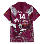 Custom NRL Sea Eagles NAIDOC Week Family Matching Off Shoulder Maxi Dress and Hawaiian Shirt Keep The Fire Burning Indigenous Art