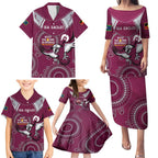 Custom NRL Sea Eagles NAIDOC Week Family Matching Puletasi and Hawaiian Shirt Keep The Fire Burning Indigenous Art