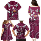 Custom NRL Sea Eagles NAIDOC Week Family Matching Puletasi and Hawaiian Shirt Keep The Fire Burning Indigenous Art