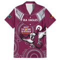 Custom NRL Sea Eagles NAIDOC Week Family Matching Short Sleeve Bodycon Dress and Hawaiian Shirt Keep The Fire Burning Indigenous Art