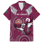 Custom NRL Sea Eagles NAIDOC Week Family Matching Summer Maxi Dress and Hawaiian Shirt Keep The Fire Burning Indigenous Art