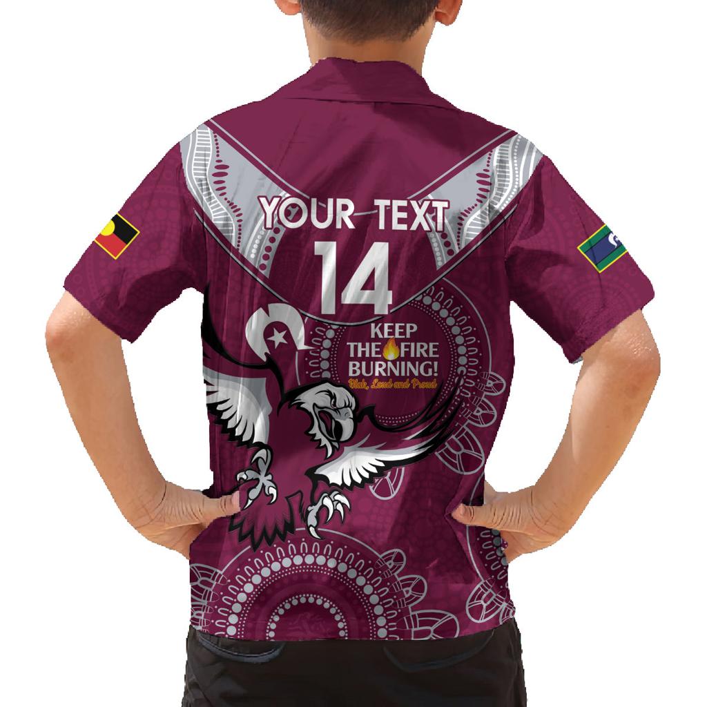 Custom NRL Sea Eagles NAIDOC Week Family Matching Tank Maxi Dress and Hawaiian Shirt Keep The Fire Burning Indigenous Art