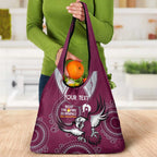 Custom NRL Sea Eagles NAIDOC Week Grocery Bag Keep The Fire Burning Indigenous Art