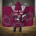 Custom NRL Sea Eagles NAIDOC Week Hooded Blanket Keep The Fire Burning Indigenous Art