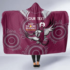 Custom NRL Sea Eagles NAIDOC Week Hooded Blanket Keep The Fire Burning Indigenous Art