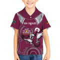 Custom NRL Sea Eagles NAIDOC Week Kid Hawaiian Shirt Keep The Fire Burning Indigenous Art