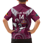 Custom NRL Sea Eagles NAIDOC Week Kid Hawaiian Shirt Keep The Fire Burning Indigenous Art