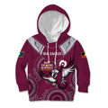 Custom NRL Sea Eagles NAIDOC Week Kid Hoodie Keep The Fire Burning Indigenous Art
