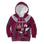 Custom NRL Sea Eagles NAIDOC Week Kid Hoodie Keep The Fire Burning Indigenous Art