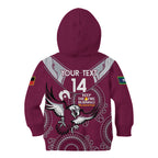 Custom NRL Sea Eagles NAIDOC Week Kid Hoodie Keep The Fire Burning Indigenous Art