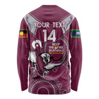 Custom NRL Sea Eagles NAIDOC Week Long Sleeve Shirt Keep The Fire Burning Indigenous Art
