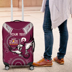 Custom NRL Sea Eagles NAIDOC Week Luggage Cover Keep The Fire Burning Indigenous Art