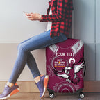Custom NRL Sea Eagles NAIDOC Week Luggage Cover Keep The Fire Burning Indigenous Art