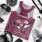 Custom NRL Sea Eagles NAIDOC Week Men Tank Top Keep The Fire Burning Indigenous Art