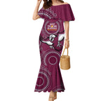 Custom NRL Sea Eagles NAIDOC Week Mermaid Dress Keep The Fire Burning Indigenous Art