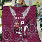 Custom NRL Sea Eagles NAIDOC Week Quilt Keep The Fire Burning Indigenous Art