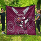 Custom NRL Sea Eagles NAIDOC Week Quilt Keep The Fire Burning Indigenous Art