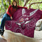 Custom NRL Sea Eagles NAIDOC Week Quilt Keep The Fire Burning Indigenous Art