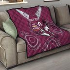 Custom NRL Sea Eagles NAIDOC Week Quilt Keep The Fire Burning Indigenous Art