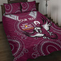 Custom NRL Sea Eagles NAIDOC Week Quilt Bed Set Keep The Fire Burning Indigenous Art