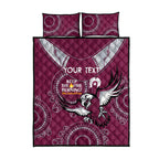Custom NRL Sea Eagles NAIDOC Week Quilt Bed Set Keep The Fire Burning Indigenous Art