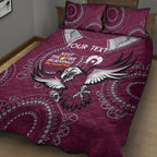Custom NRL Sea Eagles NAIDOC Week Quilt Bed Set Keep The Fire Burning Indigenous Art