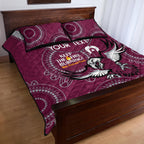 Custom NRL Sea Eagles NAIDOC Week Quilt Bed Set Keep The Fire Burning Indigenous Art